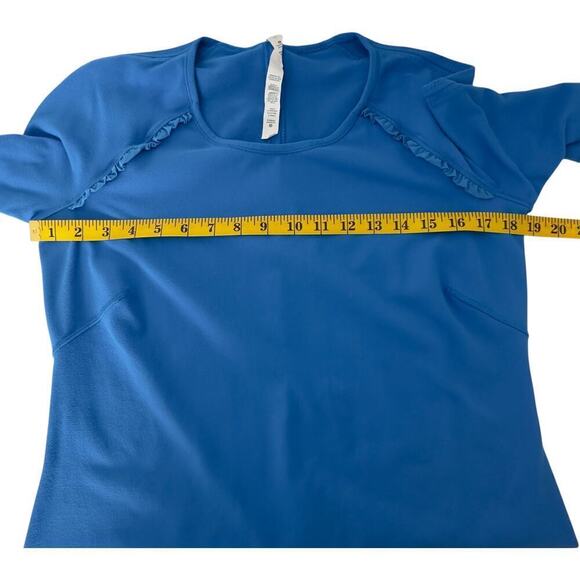 Lululemon Runder Under Long Sleeve Running Yoga Top in Beaming Blue (10) - Picture 8 of 13